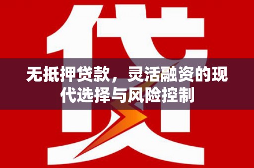 君山无抵押贷款，灵活融资的现代选择与风险控制