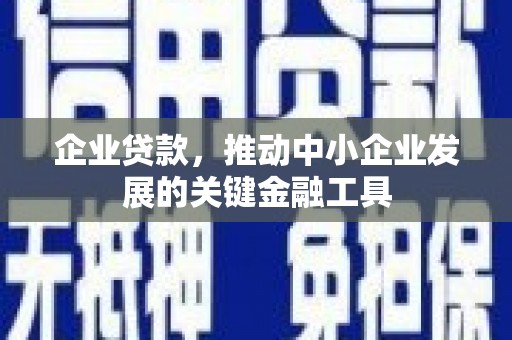 君山企业贷款，推动中小企业发展的关键金融工具