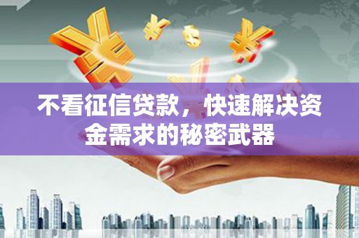 君山不看征信贷款，快速解决资金需求的秘密武器