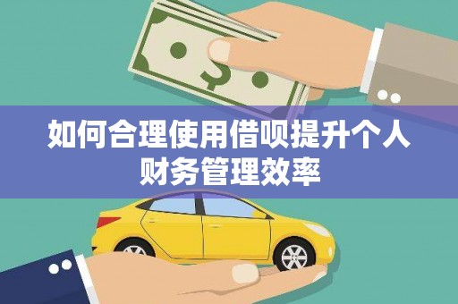 君山如何合理使用借呗提升个人财务管理效率