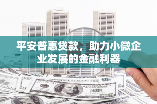 君山平安普惠贷款，助力小微企业发展的金融利器
