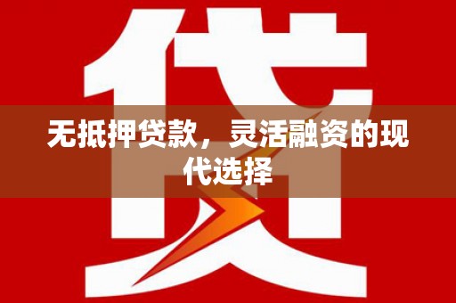君山无抵押贷款，灵活融资的现代选择