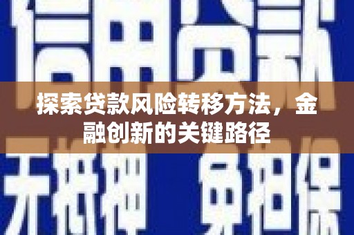 君山探索贷款风险转移方法，金融创新的关键路径