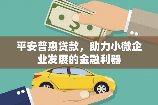 君山平安普惠贷款，助力小微企业发展的金融利器
