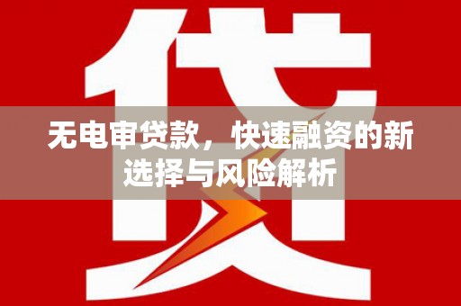 君山无电审贷款，快速融资的新选择与风险解析