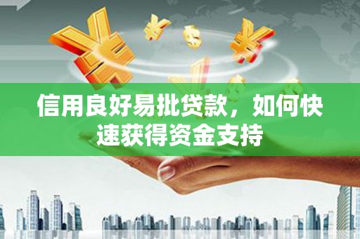 君山信用良好易批贷款，如何快速获得资金支持