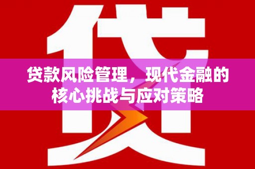 君山贷款风险管理，现代金融的核心挑战与应对策略